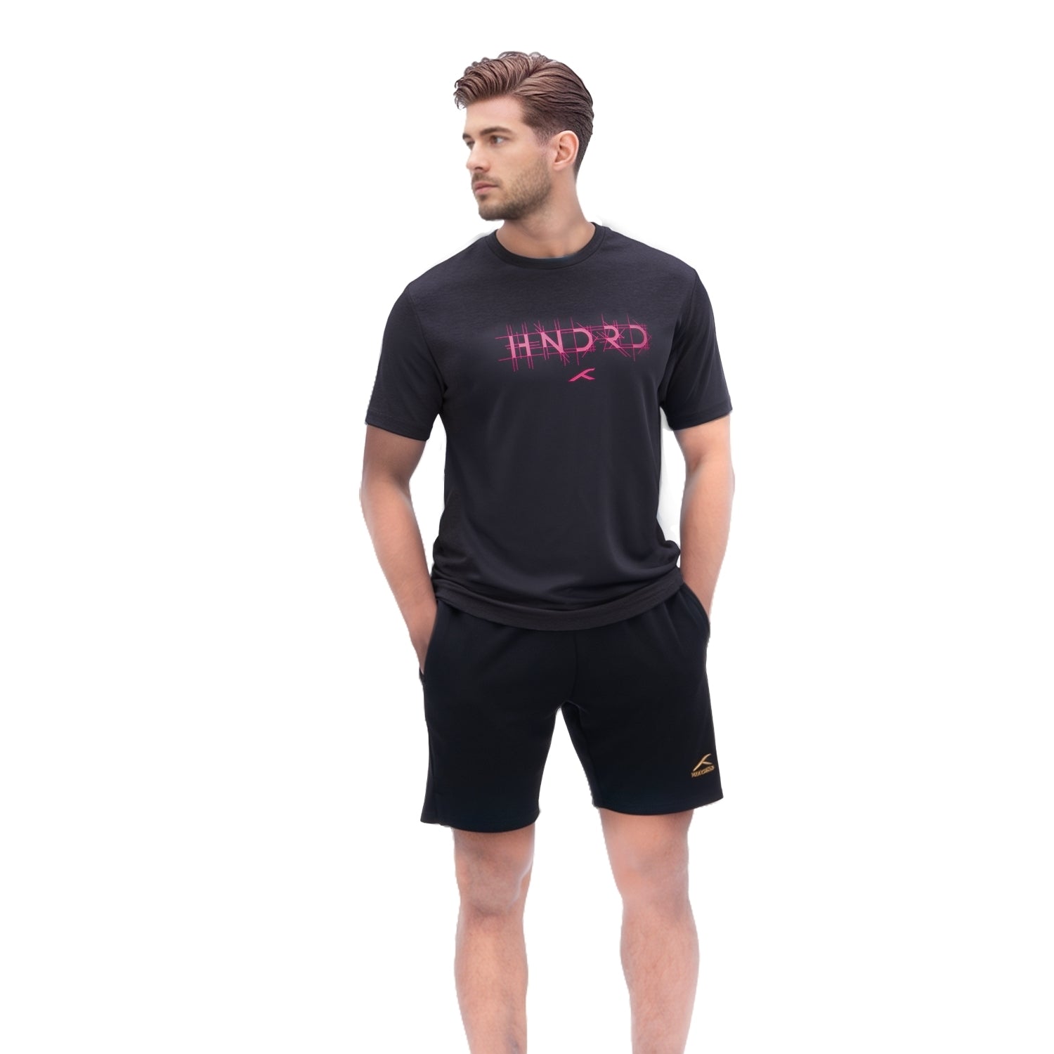 Hundred HBTS-5M333 Men’s Badminton T-Shirt | Quick Dry Round Neck Sports Tee for Training & Matches | Lightweight Performance Wear - Best Price online Prokicksports.com