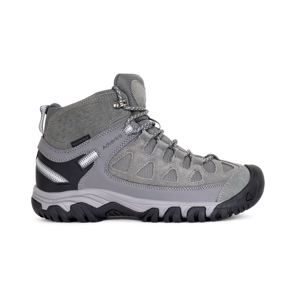 Waterproof Mid Ankle Hiking Shoes with Suede Upper (ET1113) | Synthetic Suede, EVA Cushioned Midsole, Deep-Lug Anti-Skid Outsole, Reflective Tape, All Season