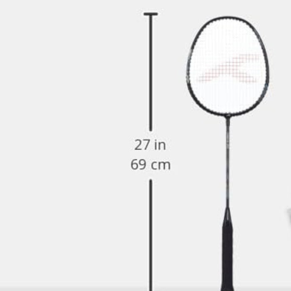 HUNDRED Powertek 200 Strung Badminton Racquet | Lightweight 95g | Head-Heavy Balance | Flexible Shaft | G5 Grip | Ideal for Intermediate Players