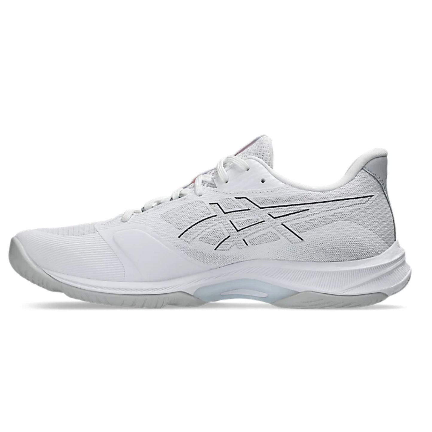ASICS NETBURNER BALLISTIC FF 4 Unisex Badminton Shoes | Lightweight Stability with FLYTEFOAM Cushioning | White/Pure Silver - Best Price online Prokicksports.com