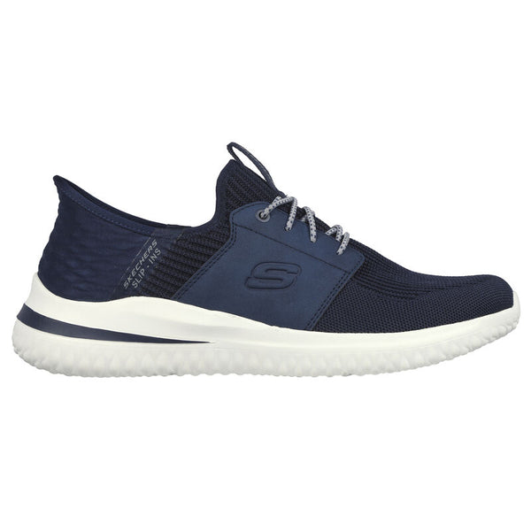 Skechers Slip‑ins Delson 3.0 – Lavell Men’s Running & Casual Sneaker Hands‑Free Entry with Heel Pillow™ | Air‑Cooled Memory Foam & Goga Mat Arch Support | Machine Washable