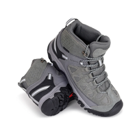 Waterproof Mid Ankle Hiking Shoes with Suede Upper (ET1113) | Synthetic Suede, EVA Cushioned Midsole, Deep-Lug Anti-Skid Outsole, Reflective Tape, All Season