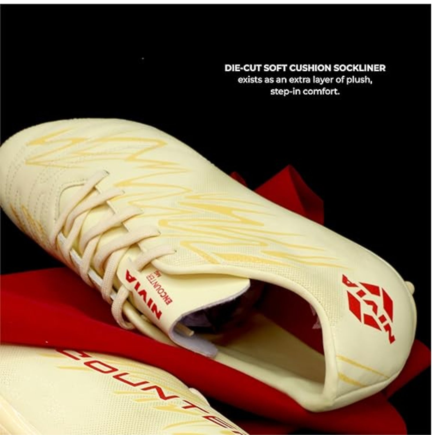 NIVIA Encounter MG 11 Football Shoes | Lightweight Multi-Ground Football Studs with TPU Outsole & Synthetic Leather Upper - Best Price online Prokicksports.com