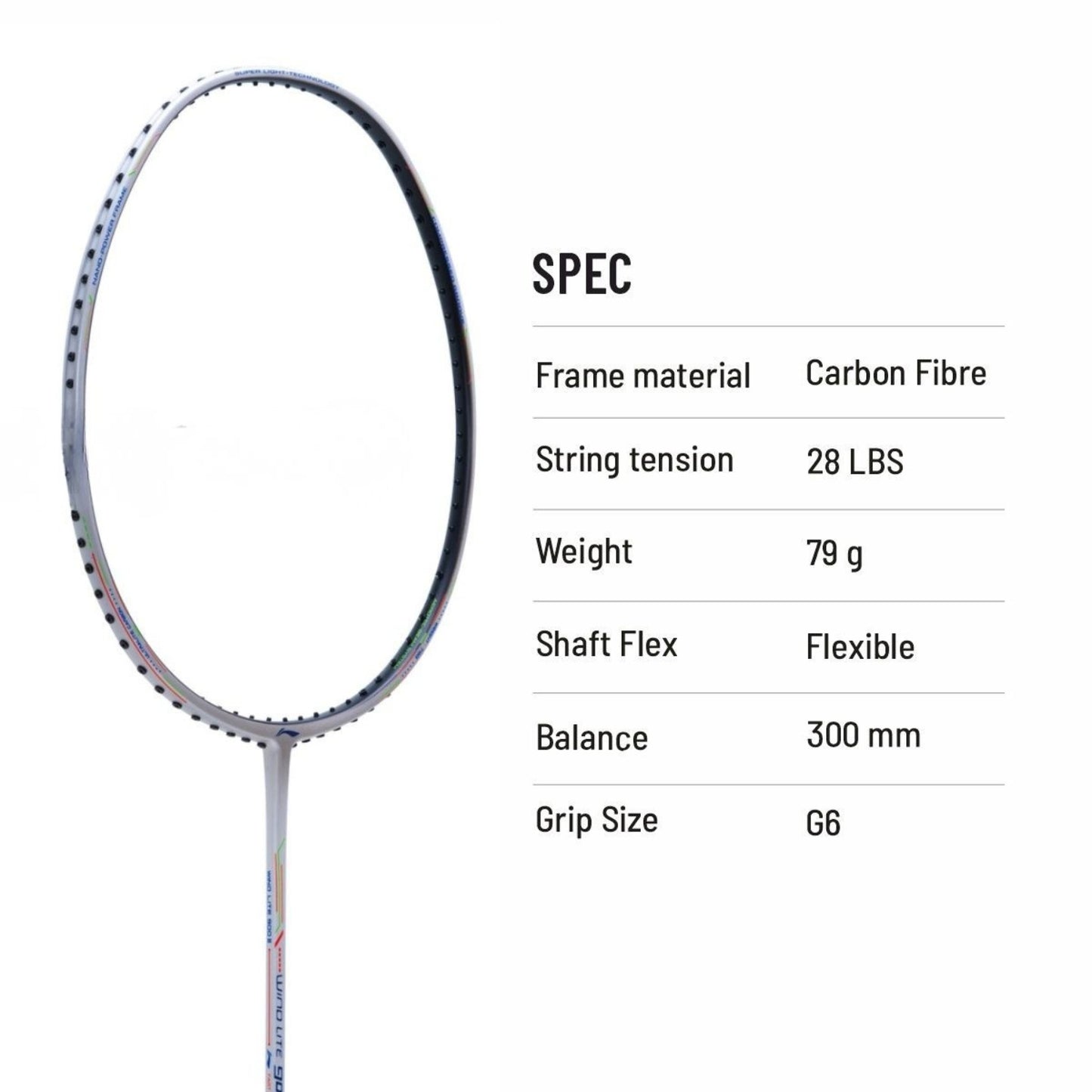 Li-Ning Wind Lite 900 II Unstrung Badminton Racket | Ultra Lightweight | High Tension | Aerodynamic Frame | Fast Swing Speed | Ideal for Intermediate Players - Best Price online Prokicksports.com
