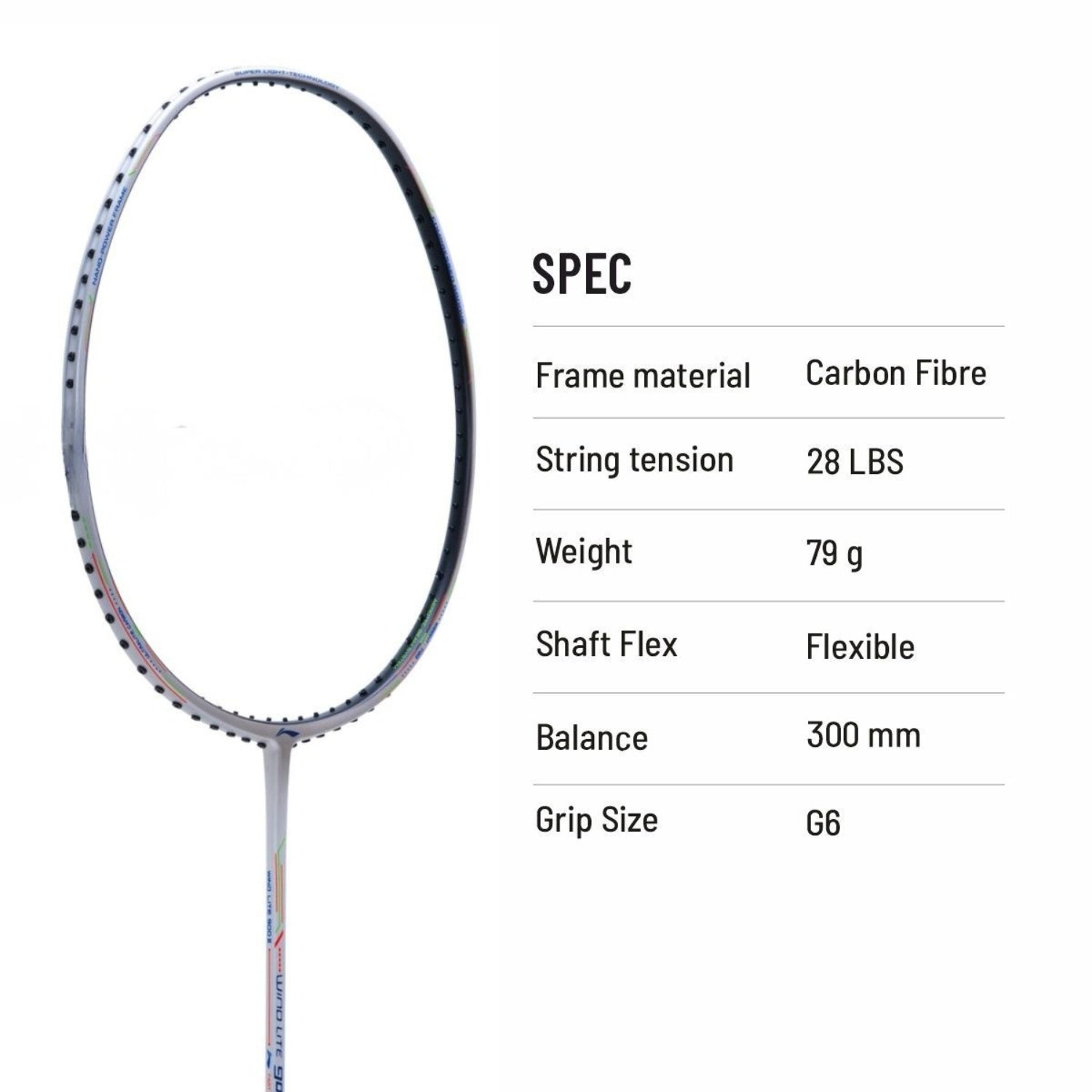 Li-Ning Wind Lite 900 II Unstrung Badminton Racket | Ultra Lightweight | High Tension | Aerodynamic Frame | Fast Swing Speed | Ideal for Intermediate Players - Best Price online Prokicksports.com