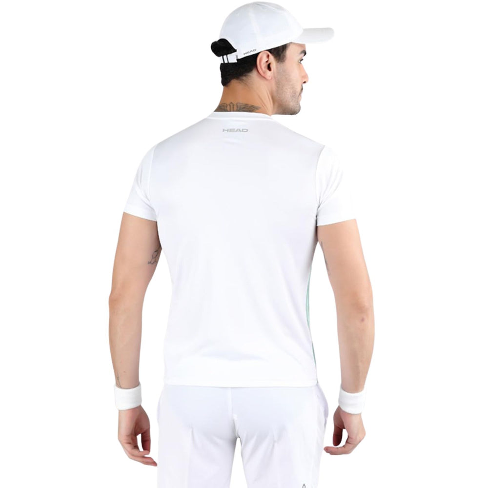 HEAD HCD‑384 Men’s Round‑Neck Sports T‑Shirt – Moisture‑Wicking Polyester Interlock with Digital Graphic Print (Pista Green) - Best Price online Prokicksports.com
