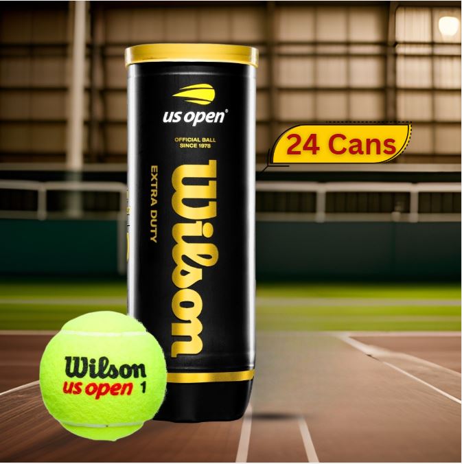 Wilson US Open Extra Duty Tennis Balls Carton (24 Cans)