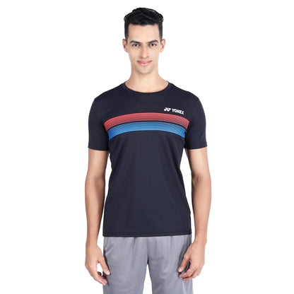 Yonex 2532 Easy23 Men’s Round Neck T‑Shirt – Tru‑Dry Polyester Bird‑Eye Mesh 130 GSM Sweat‑Wicking, Lightweight Breathable Tee for Badminton & Training - Best Price online Prokicksports.com