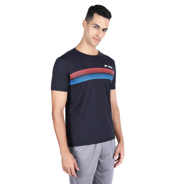 Yonex 2532 Easy23 Men’s Round Neck T‑Shirt – Tru‑Dry Polyester Bird‑Eye Mesh 130 GSM Sweat‑Wicking, Lightweight Breathable Tee for Badminton & Training