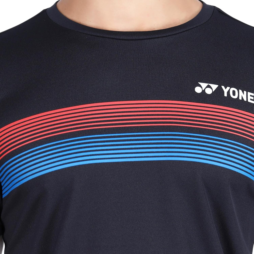 Yonex 2532 Easy23 Men’s Round Neck T‑Shirt – Tru‑Dry Polyester Bird‑Eye Mesh 130 GSM Sweat‑Wicking, Lightweight Breathable Tee for Badminton & Training - Best Price online Prokicksports.com