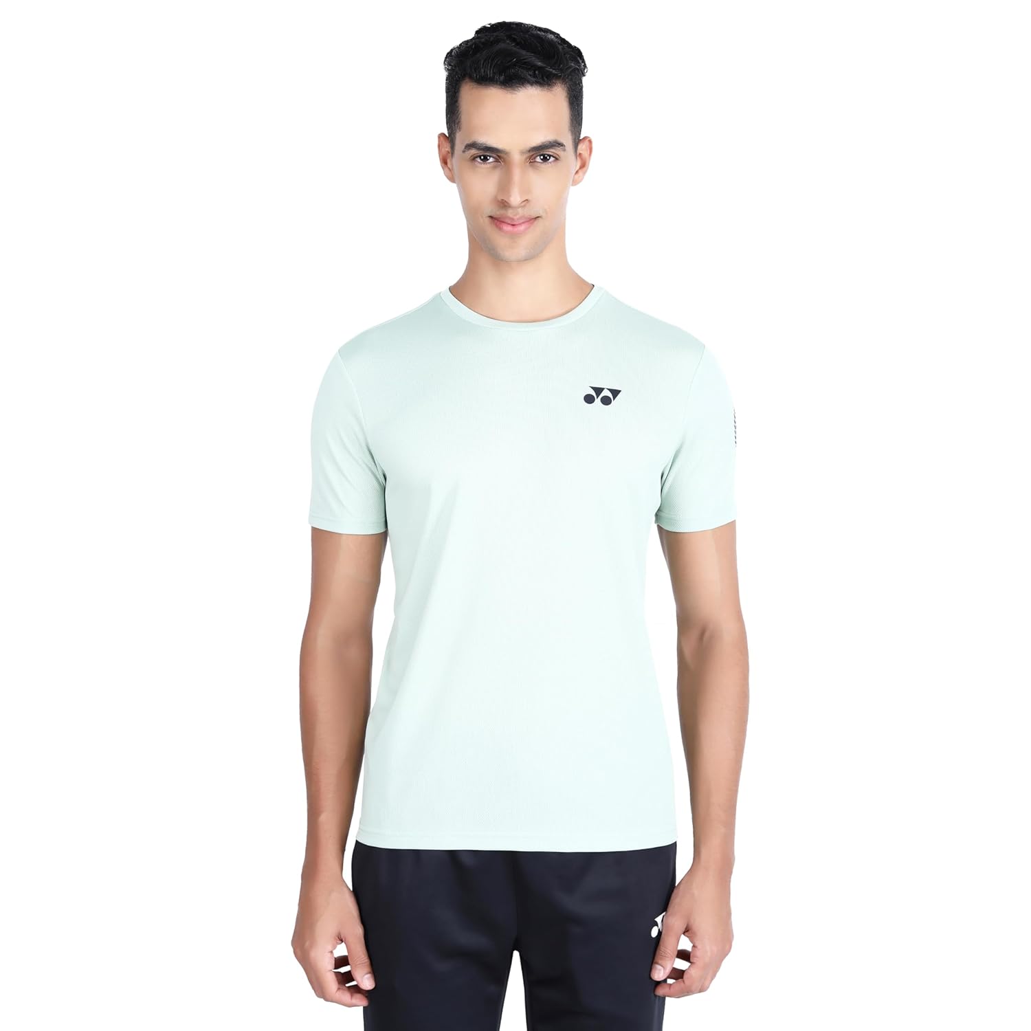 Yonex 2620 Easy3 Men’s Round Neck T‑Shirt – Tru‑Dry Quick‑Dry Polyester Bird‑Eye Mesh 130 GSM Lightweight Breathable Tee for Badminton and Tennis - Best Price online Prokicksports.com