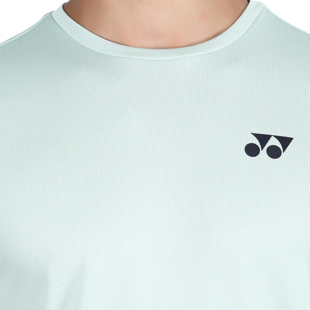 Yonex 2620 Easy3 Men’s Round Neck T‑Shirt – Tru‑Dry Quick‑Dry Polyester Bird‑Eye Mesh 130 GSM Lightweight Breathable Tee for Badminton and Tennis - Best Price online Prokicksports.com