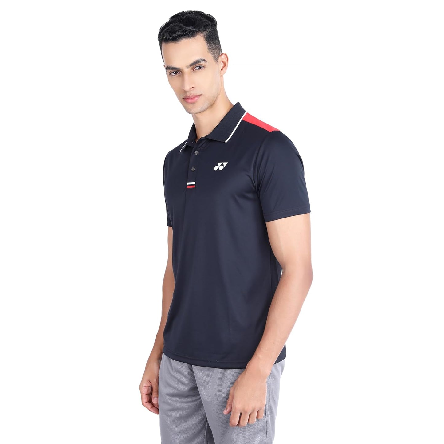 Yonex 2625 Easy3 Men’s Polo T‑Shirt – Tru‑Dry Quick‑Dry Polyester Interlock 140 GSM with Waffle Mesh Back, Collar & 2‑Button Placket - Best Price online Prokicksports.com