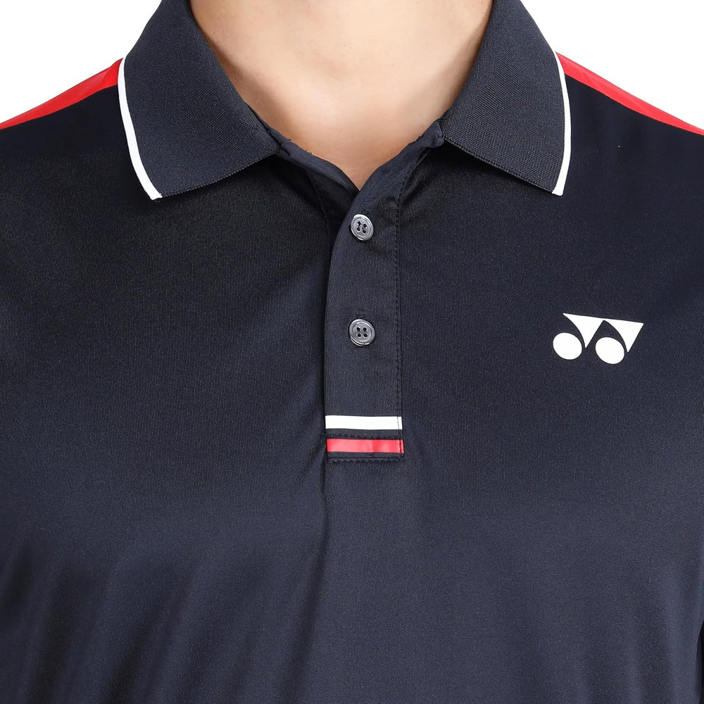 Yonex 2625 Easy3 Men’s Polo T‑Shirt – Tru‑Dry Quick‑Dry Polyester Interlock 140 GSM with Waffle Mesh Back, Collar & 2‑Button Placket - Best Price online Prokicksports.com