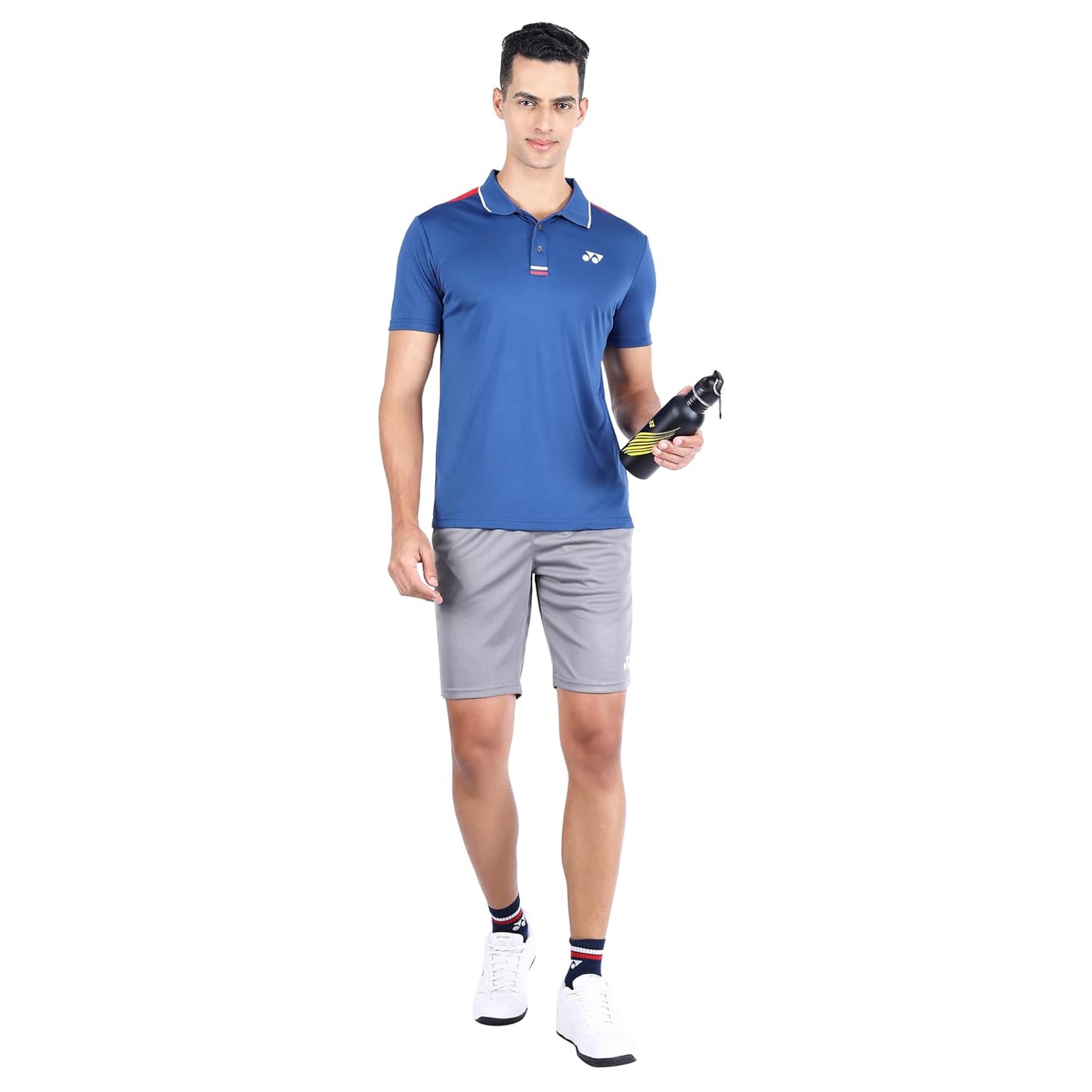 Yonex 2625 Easy3 Men’s Polo T‑Shirt – Tru‑Dry Quick‑Dry Polyester Interlock 140 GSM with Waffle Mesh Back, Collar & 2‑Button Placket - Best Price online Prokicksports.com