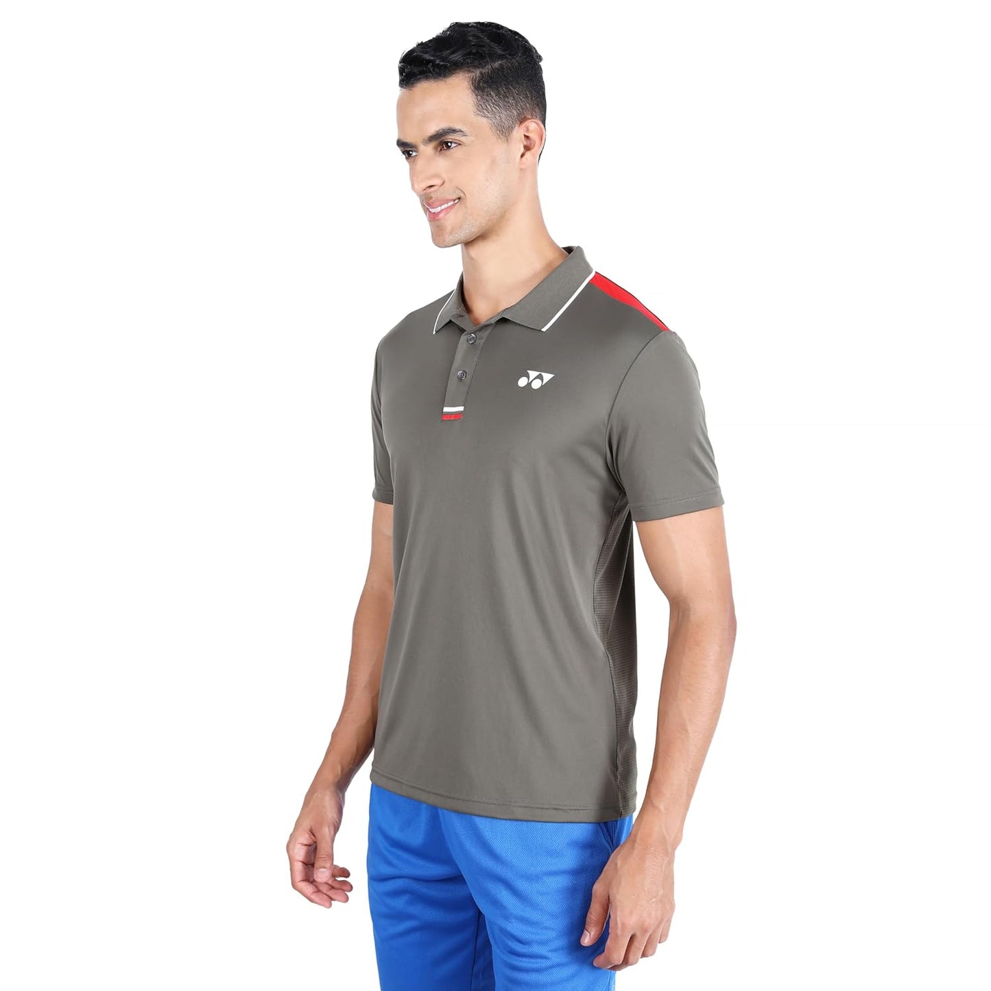 Yonex 2625 Easy3 Men’s Polo T‑Shirt – Tru‑Dry Quick‑Dry Polyester Interlock 140 GSM with Waffle Mesh Back, Collar & 2‑Button Placket - Best Price online Prokicksports.com