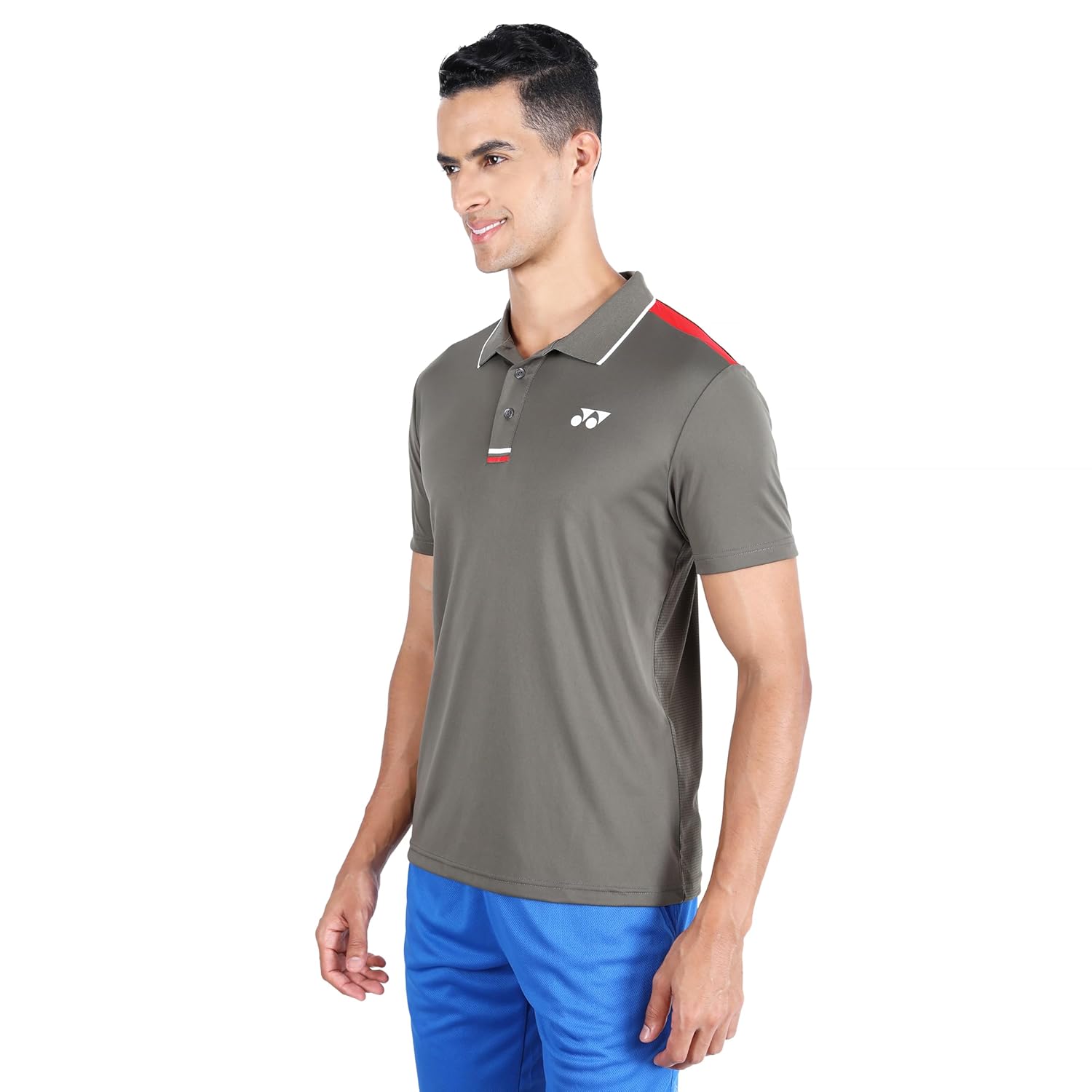 Yonex 2625 Easy3 Men’s Polo T‑Shirt – Tru‑Dry Quick‑Dry Polyester Interlock 140 GSM with Waffle Mesh Back, Collar & 2‑Button Placket - Best Price online Prokicksports.com