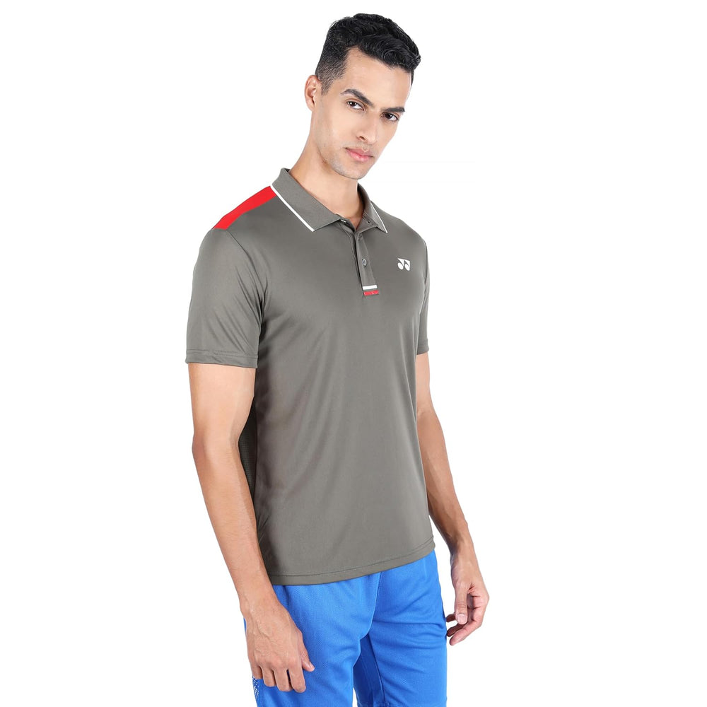 Yonex 2625 Easy3 Men’s Polo T‑Shirt – Tru‑Dry Quick‑Dry Polyester Interlock 140 GSM with Waffle Mesh Back, Collar & 2‑Button Placket - Best Price online Prokicksports.com