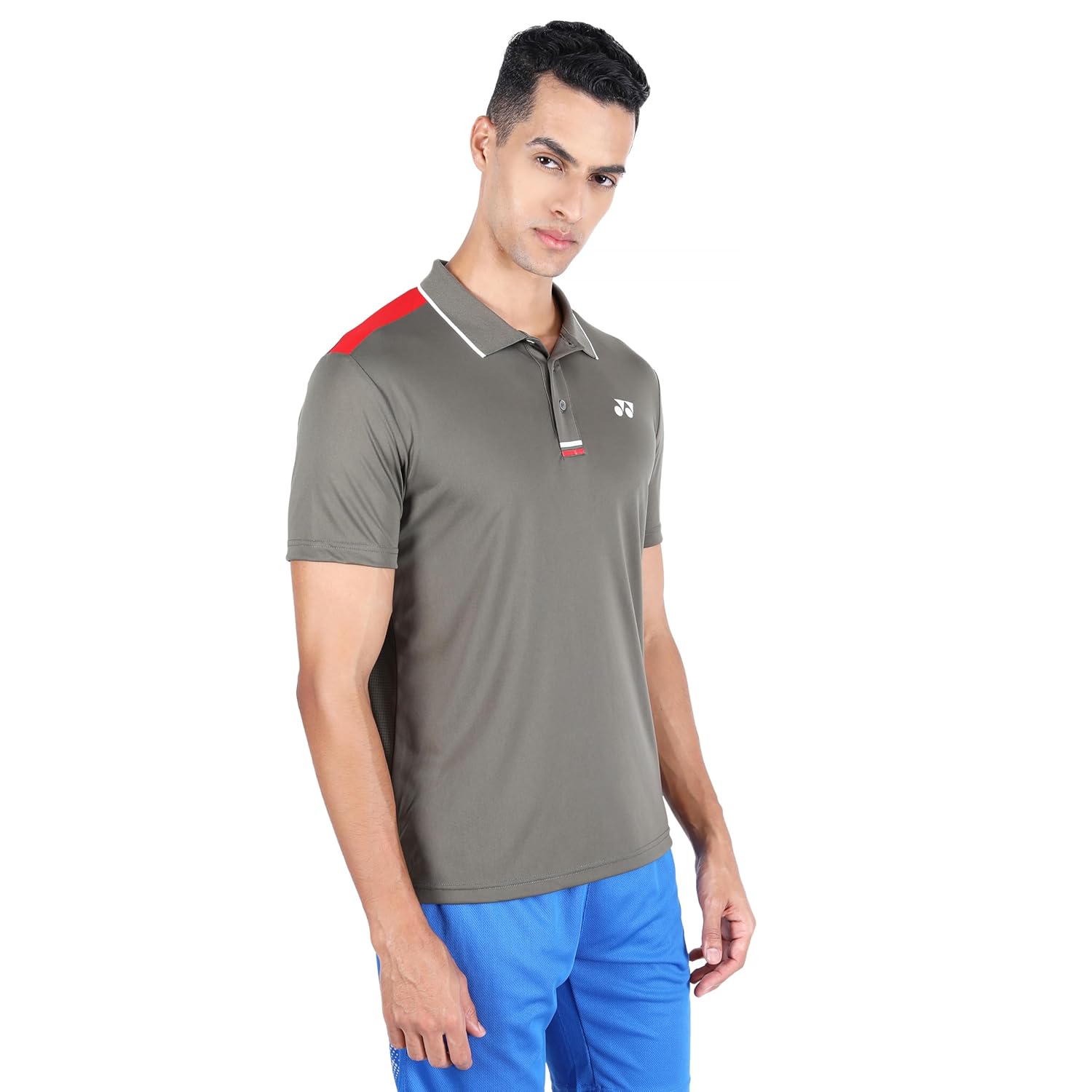 Yonex 2625 Easy3 Men’s Polo T‑Shirt – Tru‑Dry Quick‑Dry Polyester Interlock 140 GSM with Waffle Mesh Back, Collar & 2‑Button Placket - Best Price online Prokicksports.com