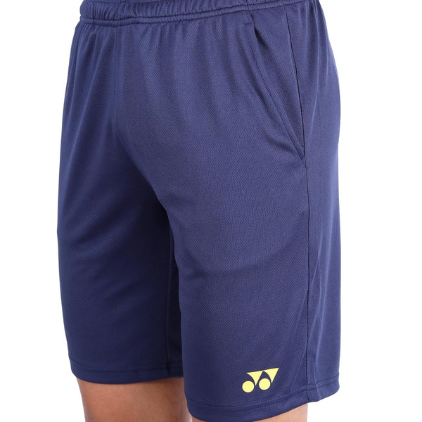Yonex 2641B Easy3 Men’s Shorts – Tru‑Dry Quick‑Dry Polyester, Lightweight Breathable Mesh with Elastic Waistband, Drawcord, Dual Pockets for Racquet Sports