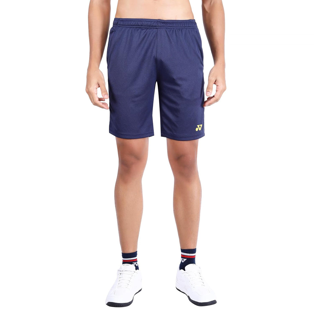 Yonex 2641B Easy3 Men’s Shorts – Tru‑Dry Quick‑Dry Polyester, Lightweight Breathable Mesh with Elastic Waistband, Drawcord, Dual Pockets for Racquet Sports - Best Price online Prokicksports.com