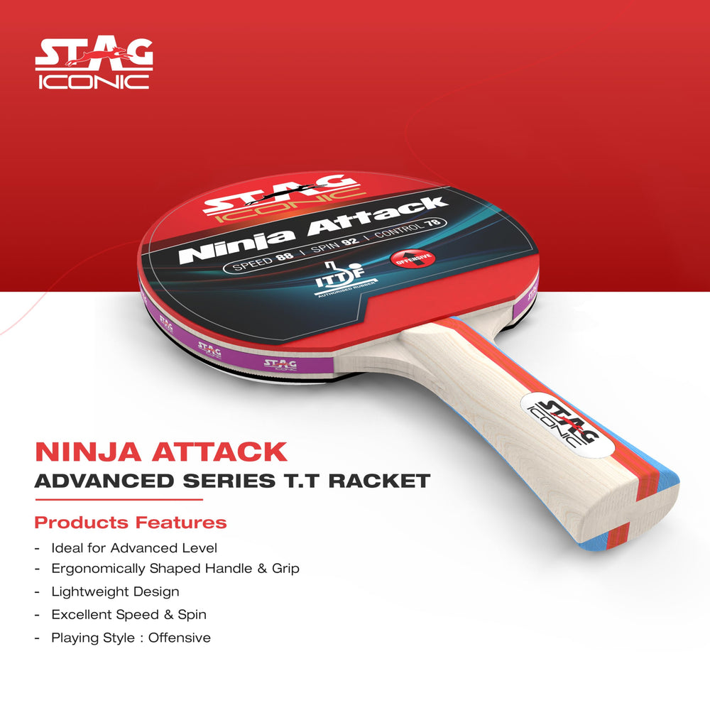 Stag Iconic Ninja Attack Advanced Series Table Tennis Racket