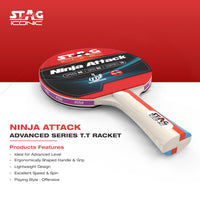 Stag Iconic Ninja Attack Advanced Series Table Tennis Racket