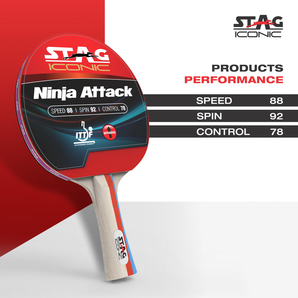 Stag Iconic Ninja Attack Advanced Series Table Tennis Racket