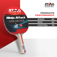 Stag Iconic Ninja Attack Advanced Series Table Tennis Racket