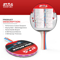 Stag Iconic Ninja Attack Advanced Series Table Tennis Racket