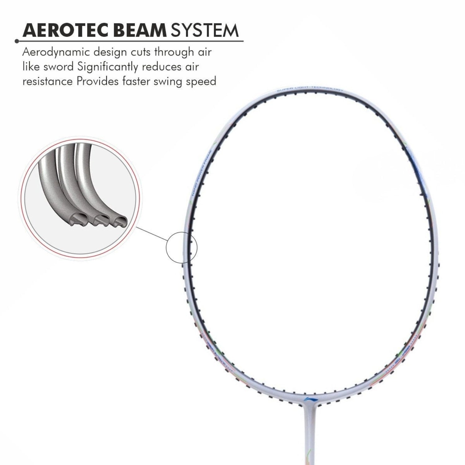 Li-Ning Wind Lite 900 II Unstrung Badminton Racket | Ultra Lightweight | High Tension | Aerodynamic Frame | Fast Swing Speed | Ideal for Intermediate Players - Best Price online Prokicksports.com