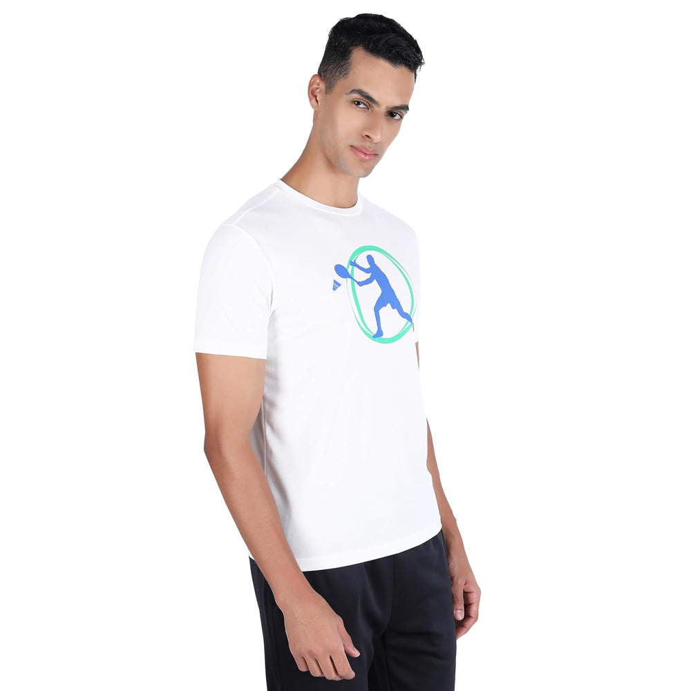 Yonex 2811 Easy3 Men’s Round Neck T‑Shirt – Tru‑Dry Quick‑Dry Polyester Bird‑Eye Mesh 130 GSM Lightweight & Breathable Performance Tee for Badminton - Best Price online Prokicksports.com