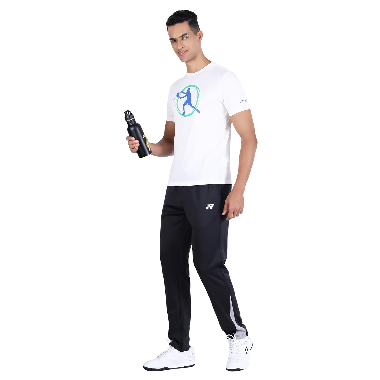 Yonex 2811 Easy3 Men’s Round Neck T‑Shirt – Tru‑Dry Quick‑Dry Polyester Bird‑Eye Mesh 130 GSM Lightweight & Breathable Performance Tee for Badminton - Best Price online Prokicksports.com