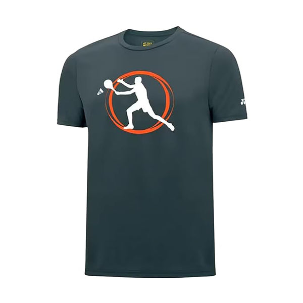 Yonex 2811 Easy3 Men’s Round Neck T‑Shirt – Tru‑Dry Quick‑Dry Polyester Bird‑Eye Mesh 130 GSM Lightweight & Breathable Performance Tee for Badminton