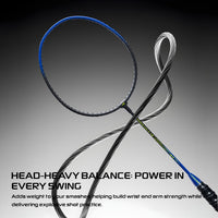 Hundred Powertek Ultra X Strung Badminton Set (2 Racquets) | Lightweight Aluminium Frame with Head-Heavy Balance, Full Cover | Beginner Friendly Combo Kit