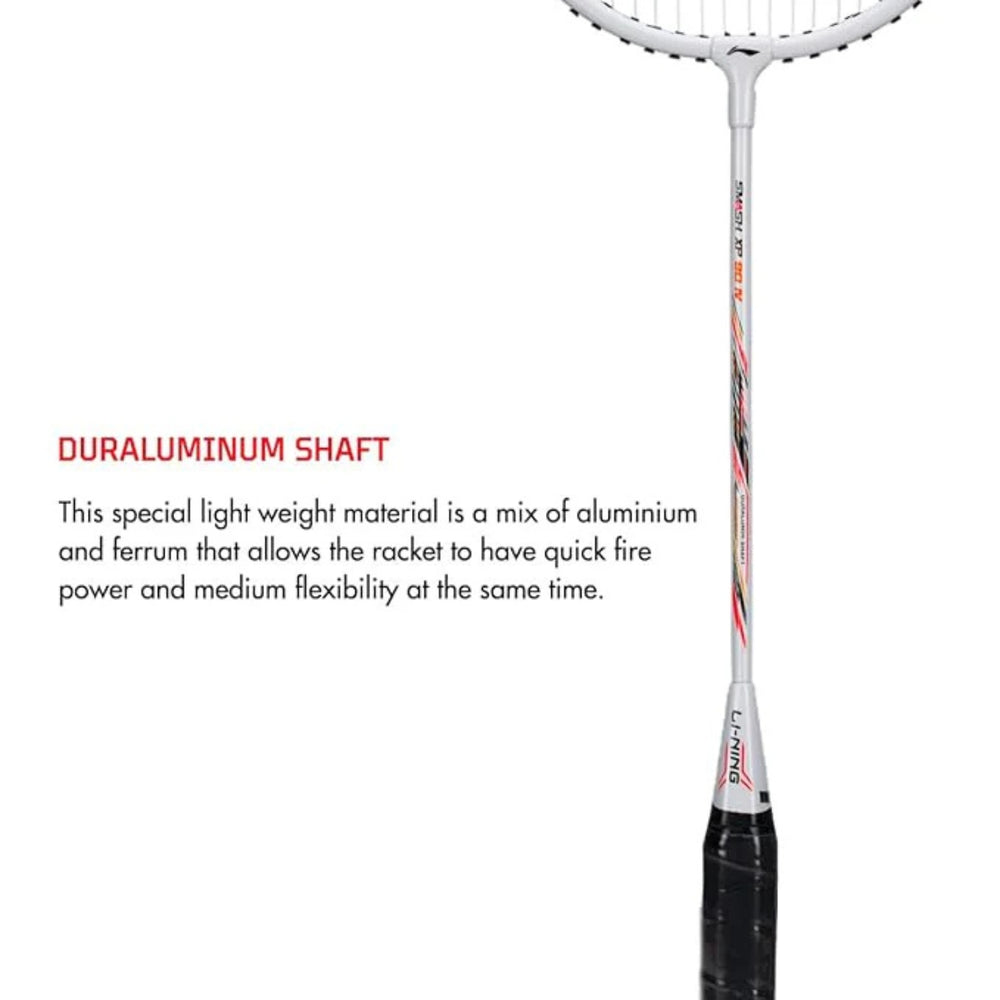 Li-Ning Smash XP 90 IV Strung Badminton Racquet with Full Cover (Pack of 2) G5 White/Orange | Lightweight Beginner Racquets - Best Price online Prokicksports.com