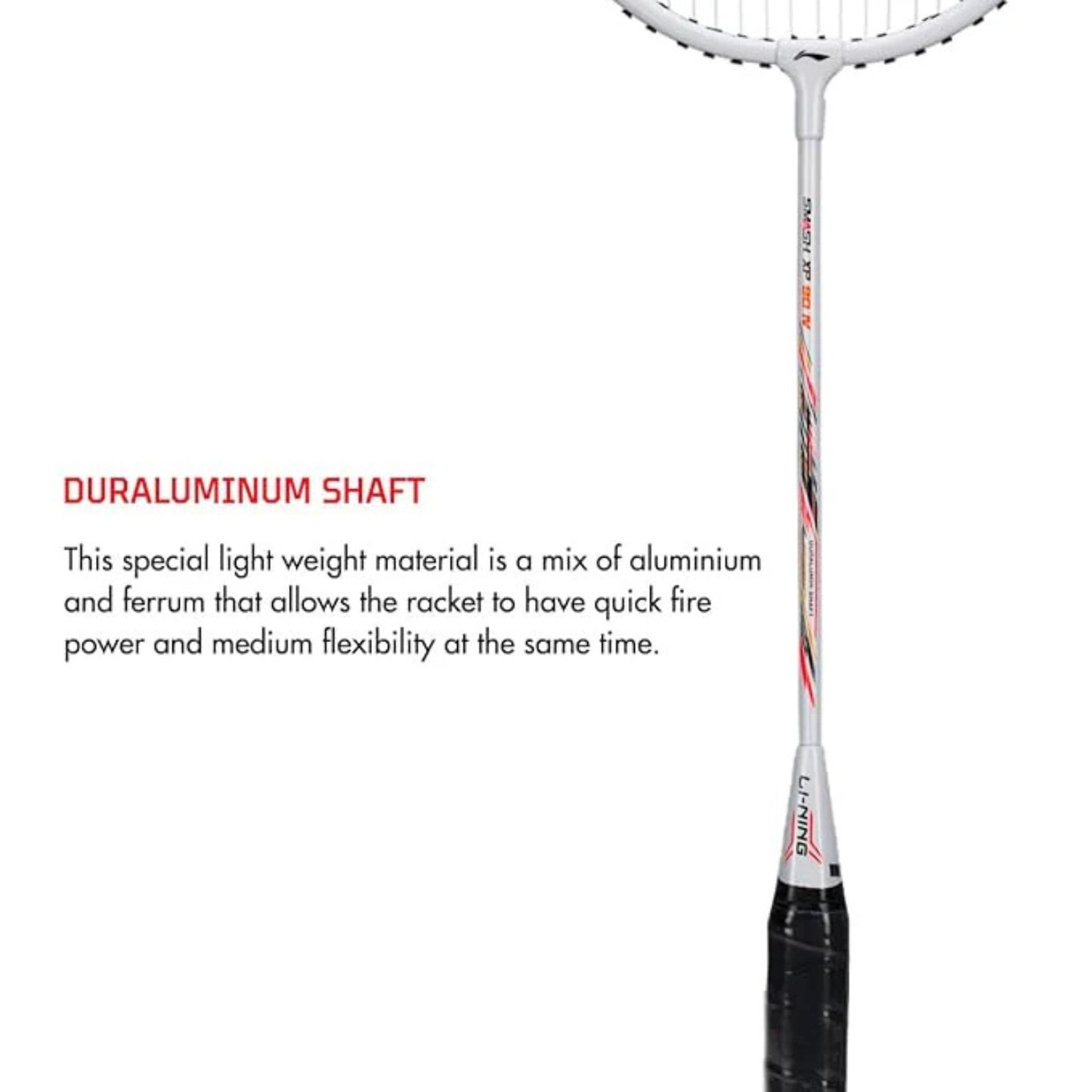 Li-Ning Smash XP 90 IV Strung Badminton Racquet with Full Cover (Pack of 2) G5 White/Orange | Lightweight Beginner Racquets - Best Price online Prokicksports.com