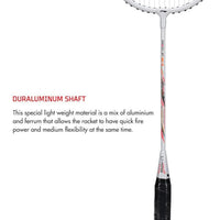 Li-Ning Smash XP 90 IV Strung Badminton Racquet with Full Cover (Pack of 2) G5 White/Orange | Lightweight Beginner Racquets - Best Price online Prokicksports.com