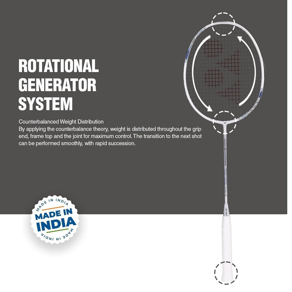 YONEX Astrox Attack 9 Strung Badminton Racquet | Head-Heavy Power | Isometric Head | Graphite Shaft | G4 Grip (4U)