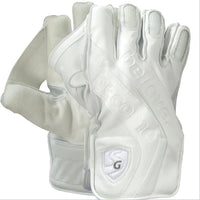 SG Hilite White Wicket Keeping Gloves – Premium Leather Gloves for Professional Wicketkeepers with Strong Grip, Flexibility, and Superior Palm Protection - Best Price online Prokicksports.com