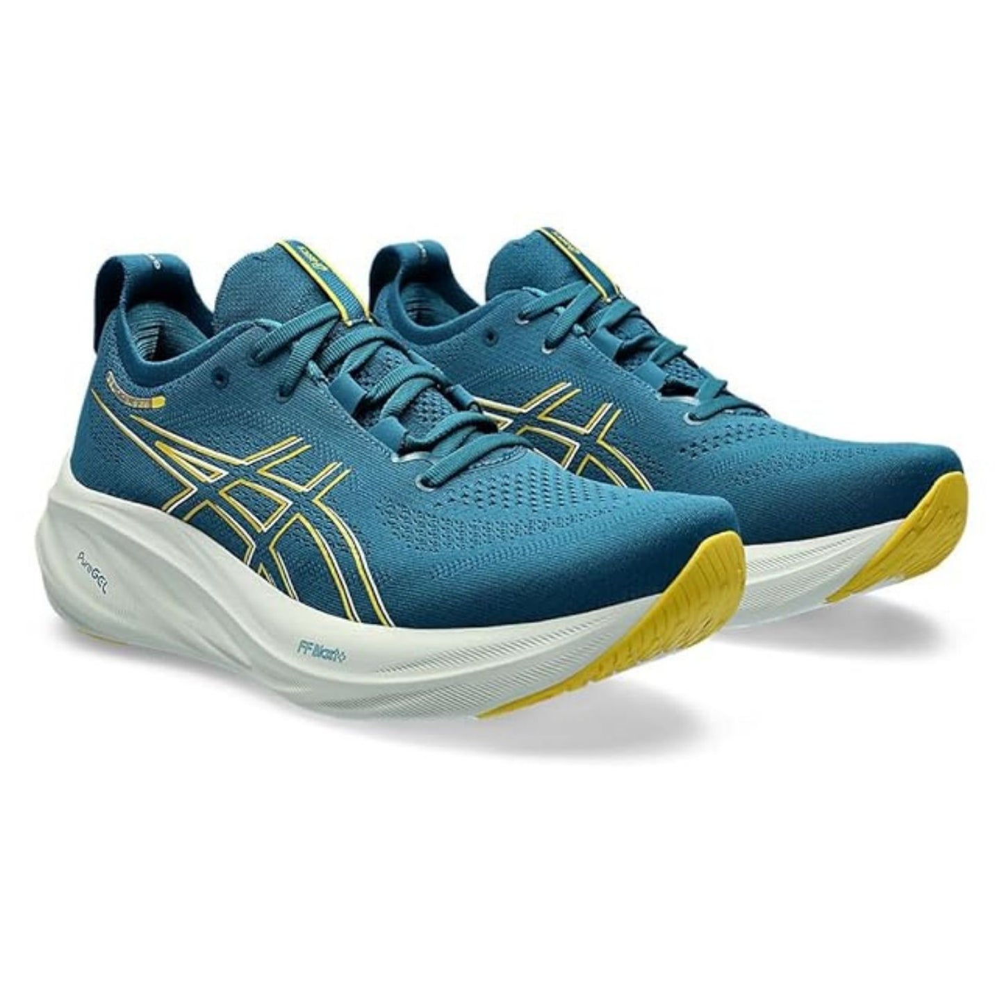 ASICS GEL-NIMBUS 26 Running Shoes for Men | Maximum Cushioning | PureGEL Technology | French Blue/Electric Lime | Plush Comfort for Long Runs - Best Price online Prokicksports.com
