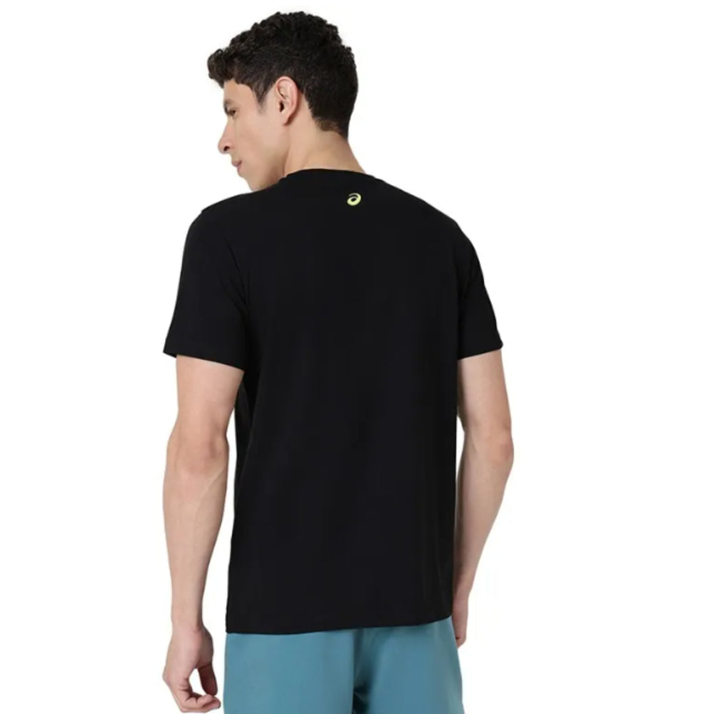 ASICS Diagonal Graphic SS Top for Men | Round Neck Sports T-Shirt - Best Price online Prokicksports.com