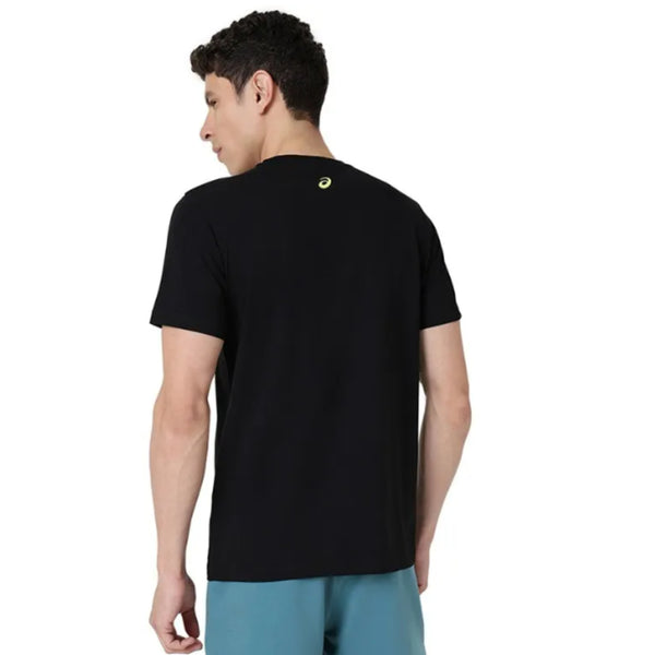 ASICS Diagonal Graphic SS Top for Men | Round Neck Sports T-Shirt