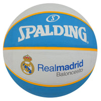 Spalding Euroleague Real Madrid Basketball, White/Blue – Size 7 Official Euroleague Team Rubber Indoor/Outdoor Ball - Best Price online Prokicksports.com