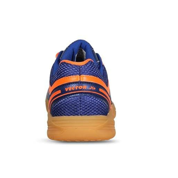 Vector X CS 2100 Kids Badminton Shoes Blue/Orange | Lightweight & Comfortable Court Shoes for Young Players | Indoor Grip & Support