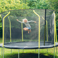 Plum Wave Springsafe Trampoline & Enclosure 14ft | Extra Large Outdoor Family Trampoline with Safety Net & Padded Springs | Black/Green – Model 30249 - Best Price online Prokicksports.com