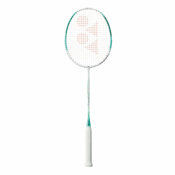 Yonex Nanoflare 001 Feel Strung Badminton Racquet – 5U4 (White/Mint) | Head-Light Speed Racquet with Hi-Flex Shaft & ISOMETRIC Frame