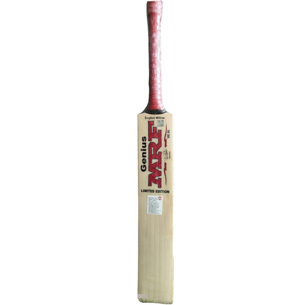 MRF Limited Edition English Willow Cricket Bat, Short Handle | Grade 2 Premium Willow with Thick Edges & Professional Performance