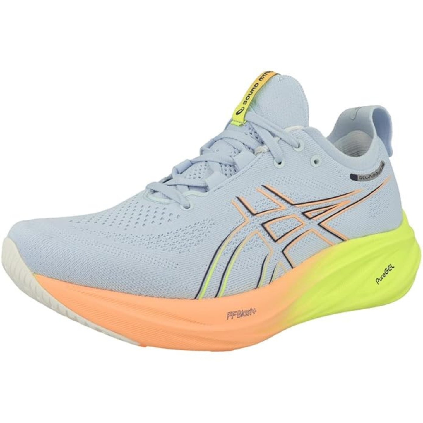 ASICS GEL-NIMBUS 26 Running Shoes for Men | Maximum Cushioning | PureGEL Technology | French Blue/Electric Lime | Plush Comfort for Long Runs - Best Price online Prokicksports.com