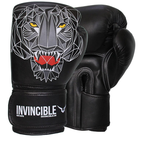 Invincible Limited Edition Combat Gloves – Tiger Print | Premium Synthetic Leather | MMA, Boxing, Kickboxing | Hook & Loop Closure – Men & Women